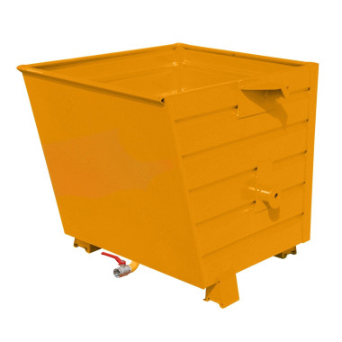 Tilting Container-- stackable chips, painted, orange yellow