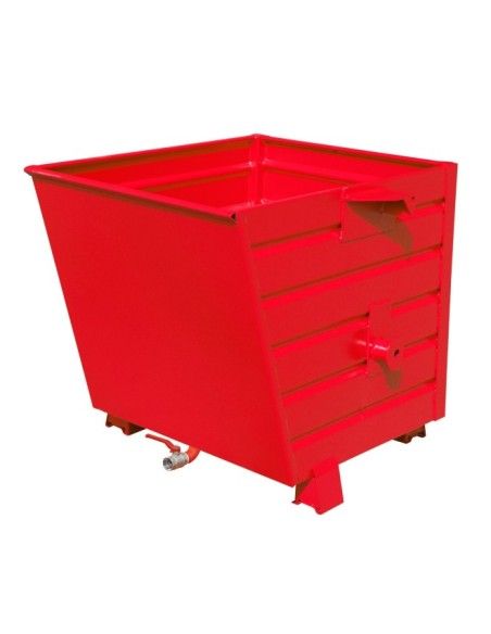 Tilting Container-- stackable chips, painted, Red fire