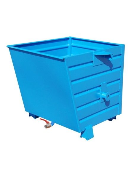 Volquete apilable de virutas, pintado, Azul claro