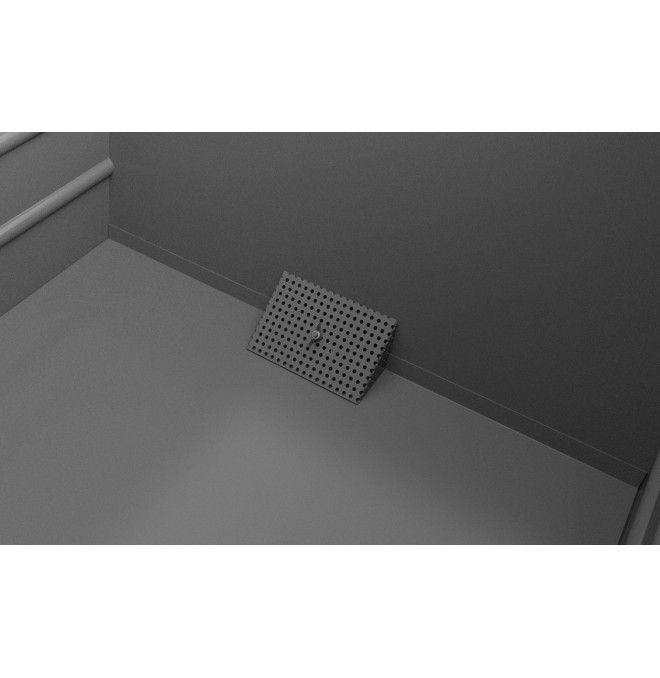 Tilting Container-- stackable chips, painted, gray mouse