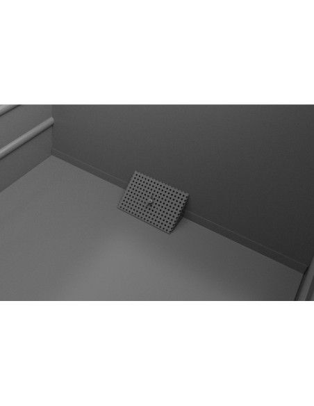 Tilting Container-- stackable chips, painted, gray mouse