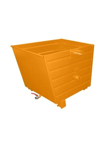 Tilting Container-- stackable chips, painted, orange yellow