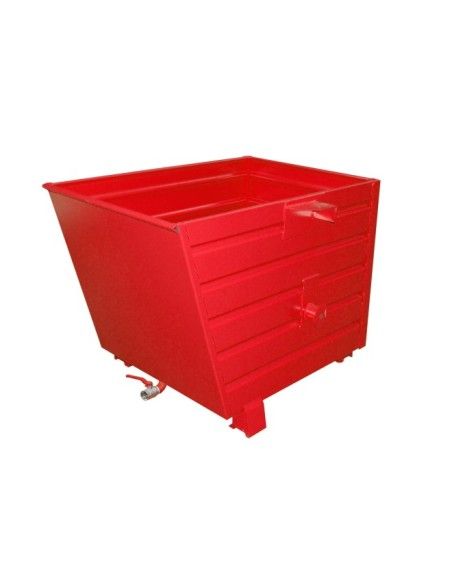 Tilting Container-- stackable chips, painted, Red fire