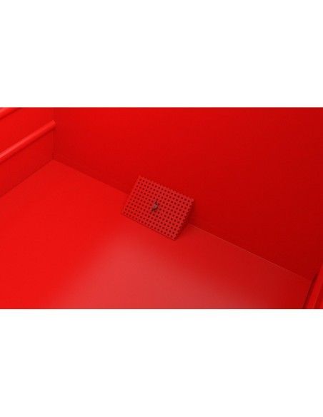 Tilting Container-- stackable chips, painted, Red fire