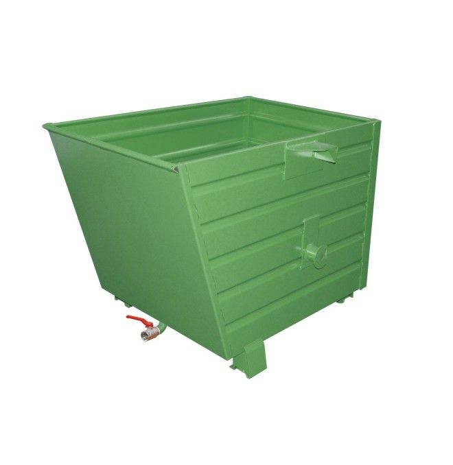 Bacs Basculants-- copeaux empilables, peints, soie verte
