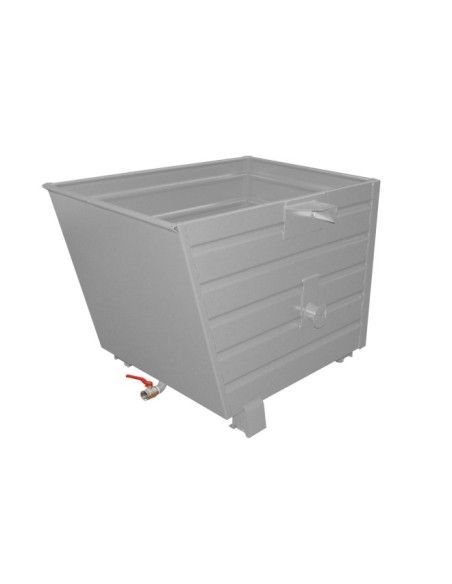 Tilting Container-- stackable chips, painted, gray mouse