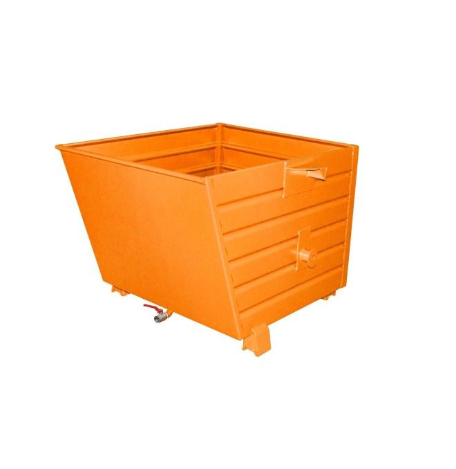 Tilting Container-- stackable chips, painted, orange yellow