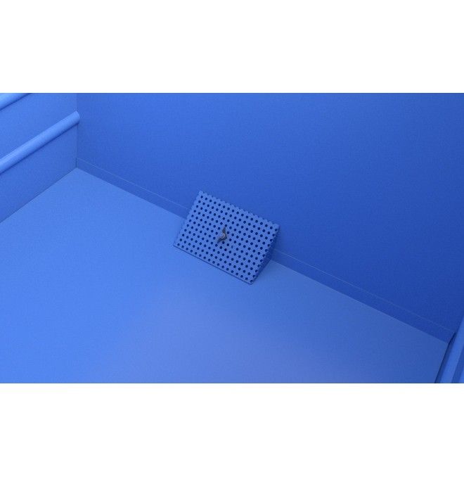 Tilting Container-- stackable chips, painted, light blue