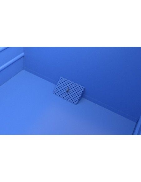 Tilting Container-- stackable chips, painted, light blue