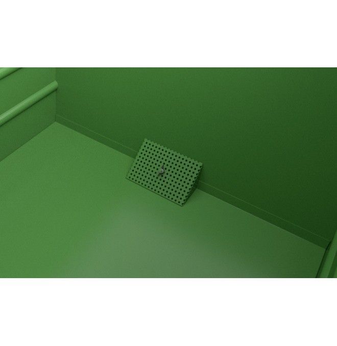 Tilting Container-- stackable chips, painted, green silk