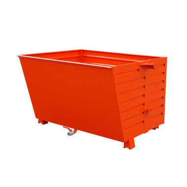 Tilting Container-- stackable chips, painted, Red fire