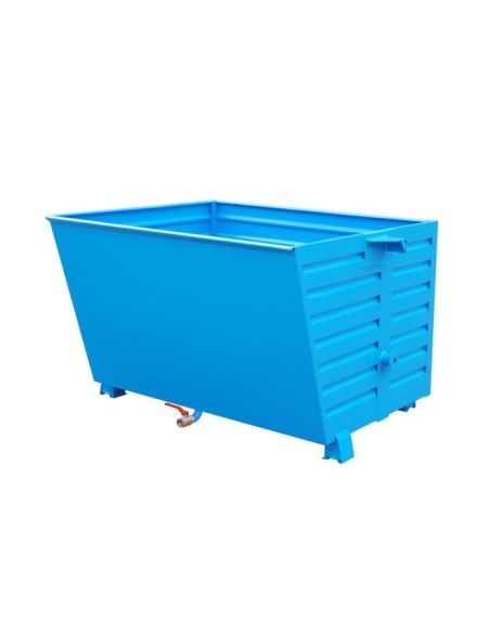 Volquete apilable de virutas, pintado, azul claro