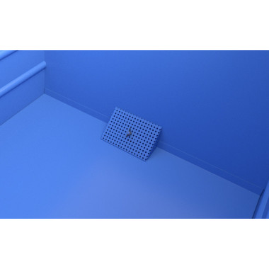Tilting Container-- stackable chips, painted, light blue 2