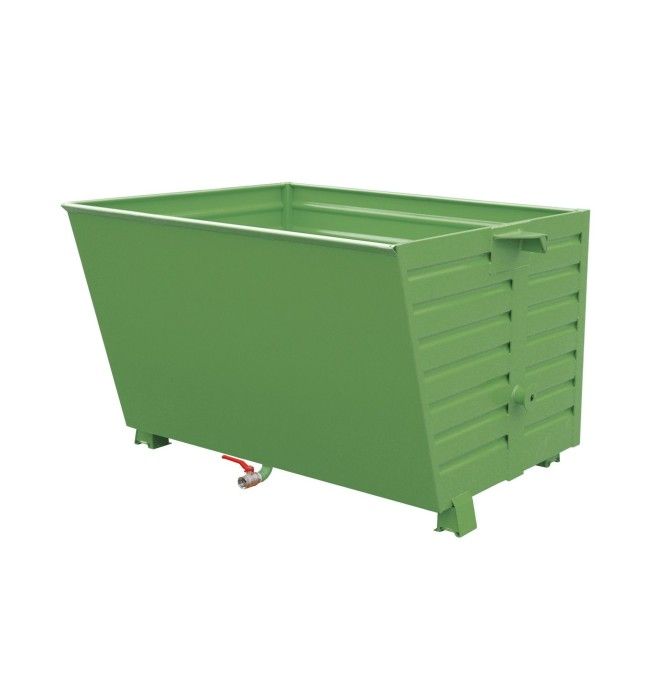 Tilting Container-- stackable chips, painted, green silk