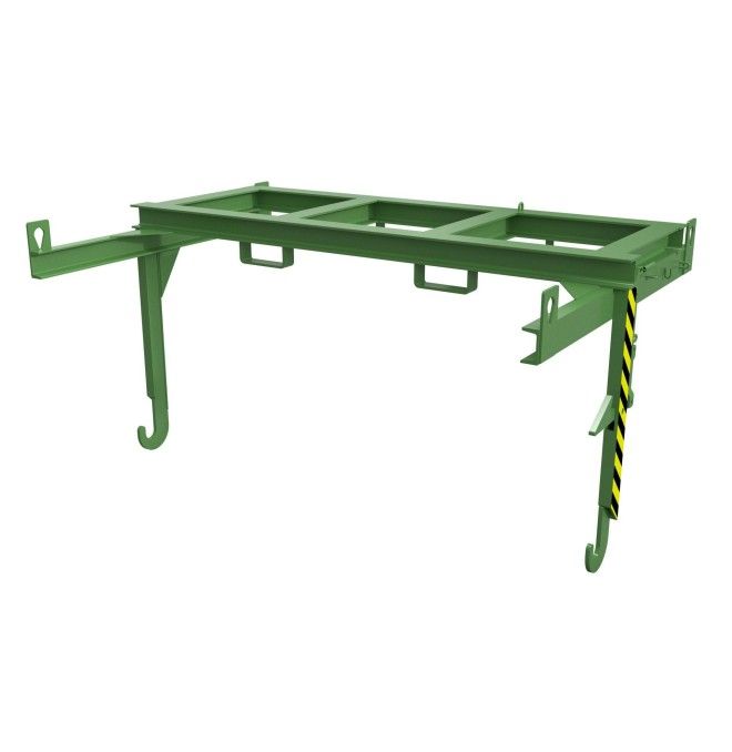 Tilting Container--Travelling for stackable, painted, green