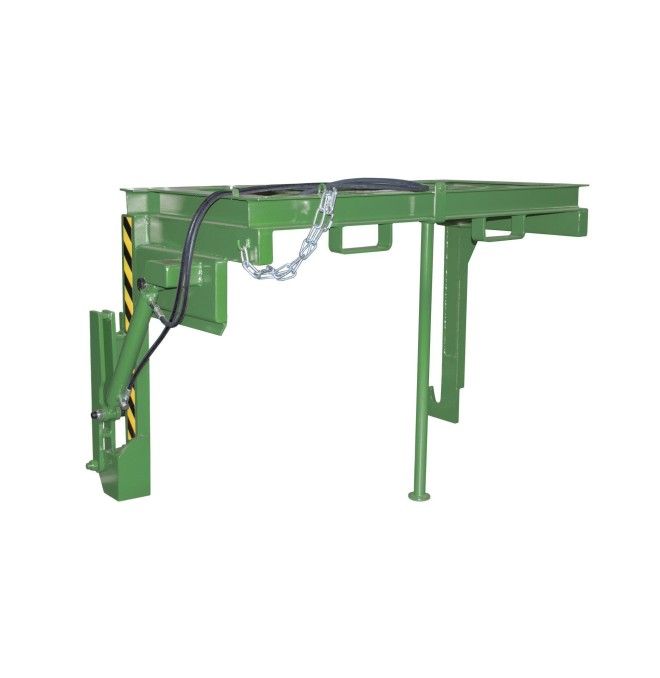 Tilting Container--Travelling for stackable, painted, green
