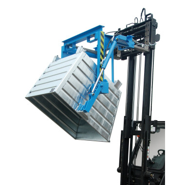 Tilting Container--Travelling for stackable, painted, light blue 2