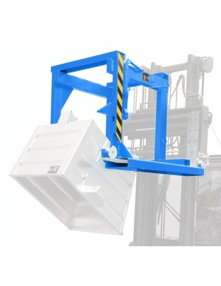 Tilting Container--Travelling for stackable, painted, light blue