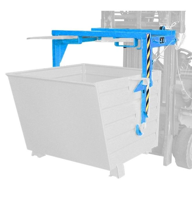 Tilting Container--Travelling for stackable, painted, light blue