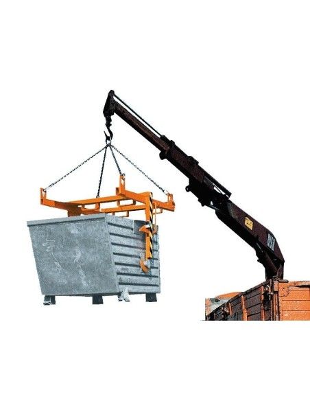 Tilting Container--Travelling for stackable, painted, light blue