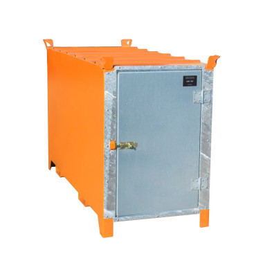 Caja de tubos fluorescentes, pintada, Amarillo naranja