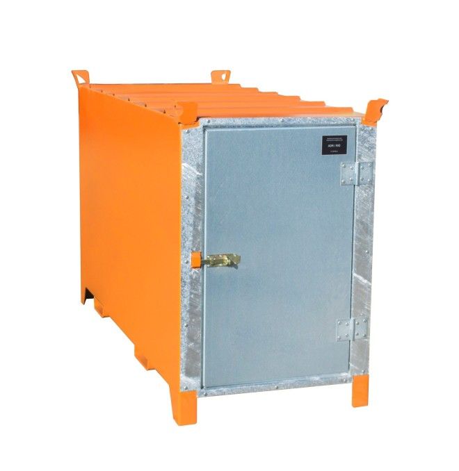 Caja de tubos fluorescentes, pintada, Amarillo naranja