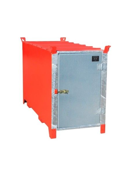Hazardous material cabinets-Case of fluorescent tubes, painted, red fire