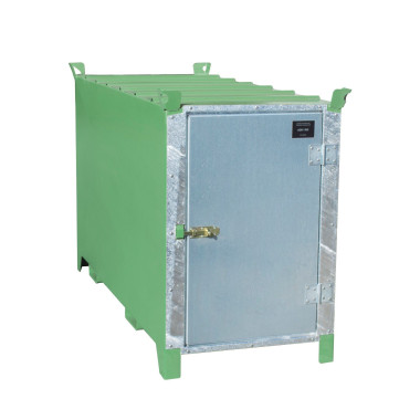 Hazardous material cabinets-Case of fluorescent tubes, painted, green