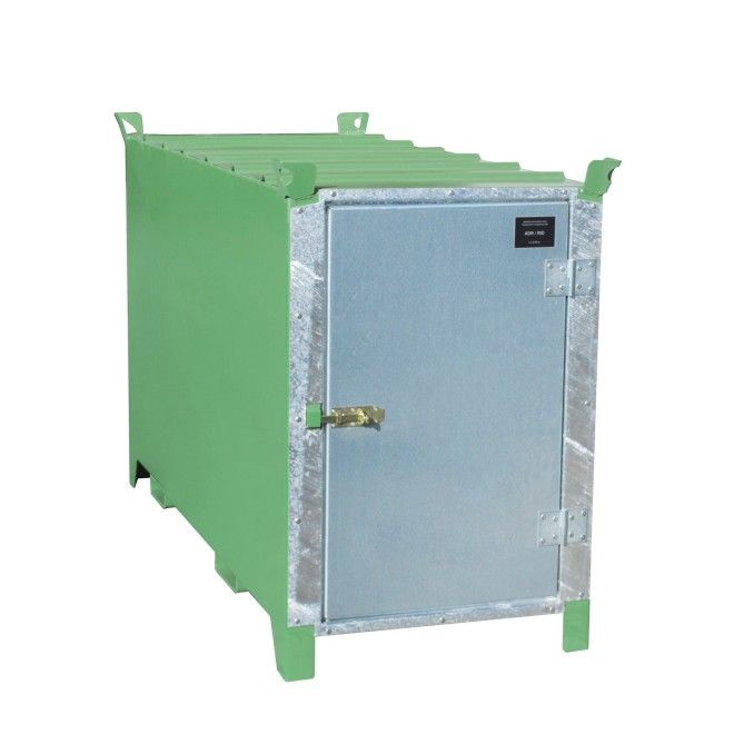 Caja de tubos fluorescentes, pintada, verde Reseda