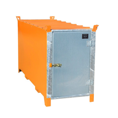Caja de tubos fluorescentes, pintada, Amarillo naranja
