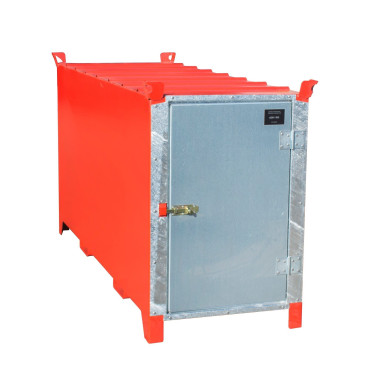 Hazardous material cabinets-Case of fluorescent tubes, painted, red fire