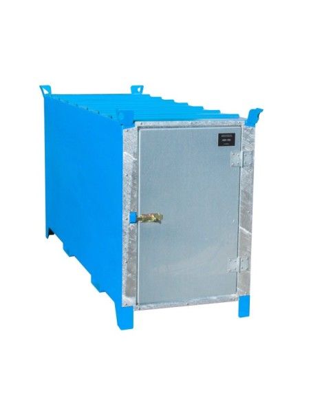 Hazardous material cabinets-Case of fluorescent tubes, painted, light blue