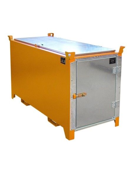 Hazardous material cabinets-Case of fluorescent tubes, painted, Orange yellow