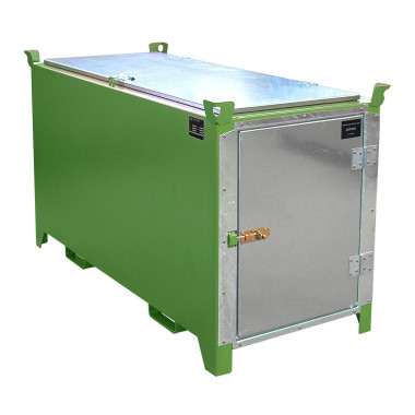 Armoires pour matières dangereuses-Case de tubes fluorescents, peints, vert