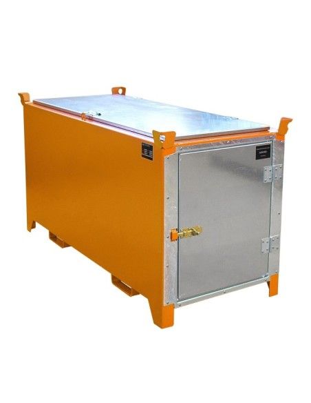 Armoires pour matières dangereuses-Case de tubes fluorescents, peints, Orange jaune