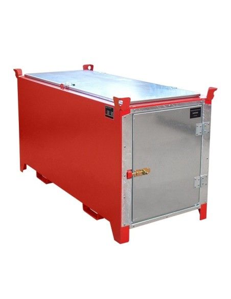 Hazardous material cabinets-Case of fluorescent tubes, painted, red fire