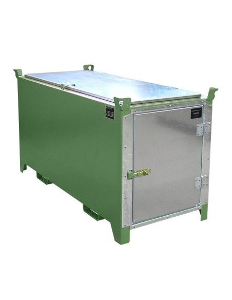 Caja de tubos fluorescentes, pintada, verde Reseda