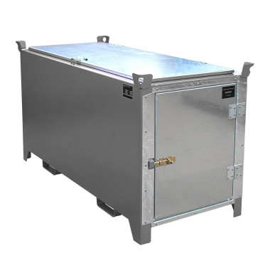 Hazardous material cabinets--Caja de tubes fluorescent, painted, gray mouse