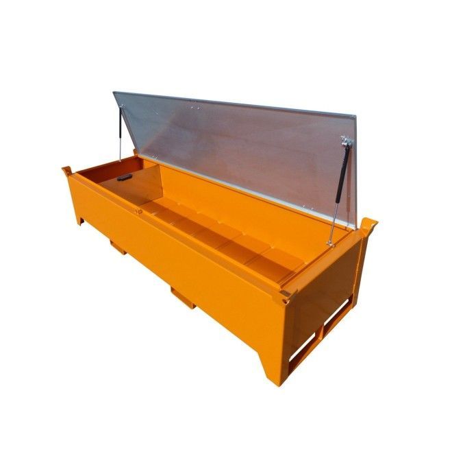 Hazardous material cabinets-Case of fluorescent tubes, painted, Orange yellow