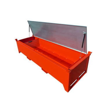 Hazardous material cabinets-Case of fluorescent tubes, painted, red fire