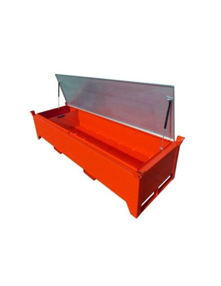 Hazardous material cabinets-Case of fluorescent tubes, painted, red fire