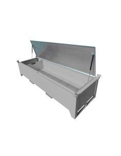 Armoires pour matières dangereuses--Caja de tubes fluorescents, peints, souris grise