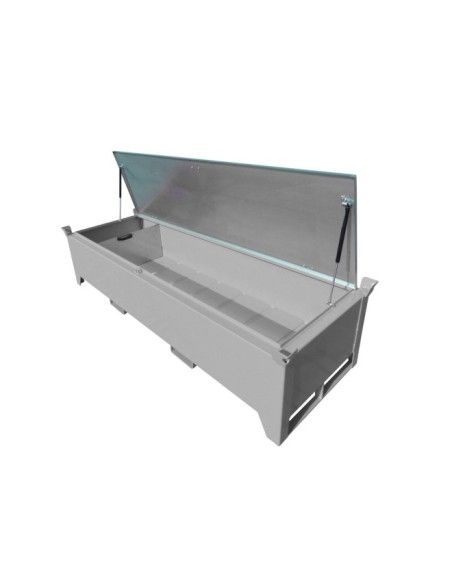 Hazardous material cabinets--Caja de tubes fluorescent, painted, gray mouse