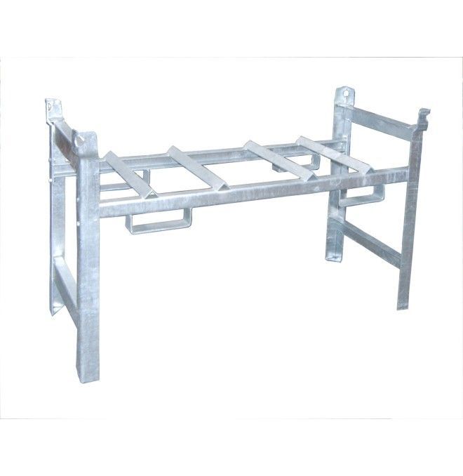 Polyethylene & metal buckets -- drum shelves, hot galvanized