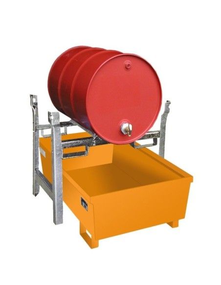 Cubetas de polietileno & metálicas--Estantes para bidones, galvanizados en caliente