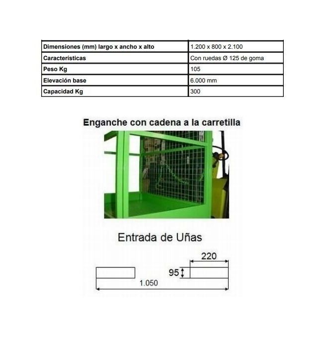 Nacelles de Travail--Cage Personnes avec roues pour roues
