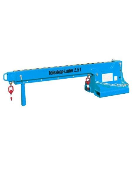 Grues et Crochets Pour Camions-Brazo Grue Extensible, peint, bleu clair