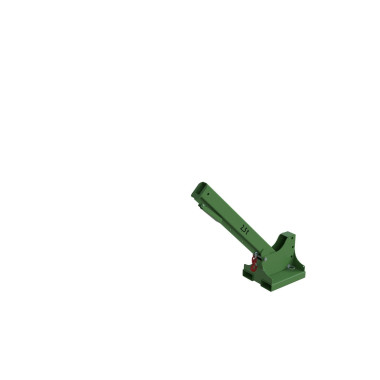 Gru e Ganci per Camion-Brazo Gru Esteso, dipinto, verde