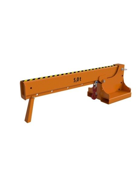 Cranes and Forklift Hooks-Brazo Crane Extensible, painted, Orange Yellow