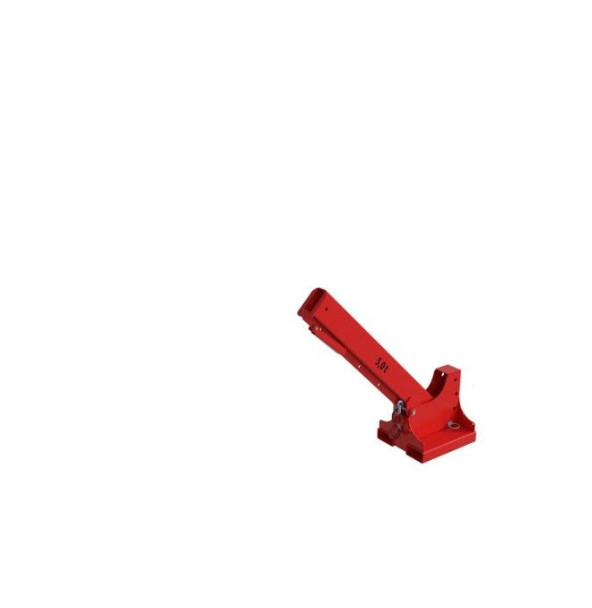 Gru e Ganci per Camion-Brazo Gru Esteso, dipinto, rosso fuoco